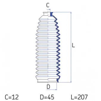 Joint-soufflet, direction SKF VKJP 2080
