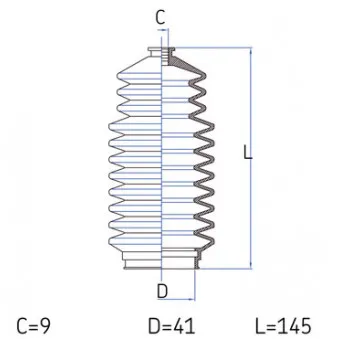 Joint-soufflet, direction SKF VKJP 2130