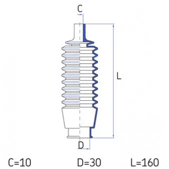 Joint-soufflet, direction SKF VKJP 2137