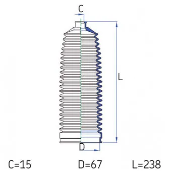 Joint-soufflet, direction SKF VKJP 2139