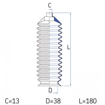 Joint-soufflet, direction SKF VKJP 2164