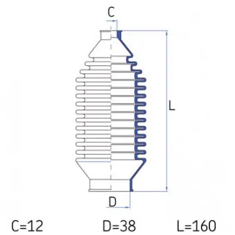 Joint-soufflet, direction SKF VKJP 2167