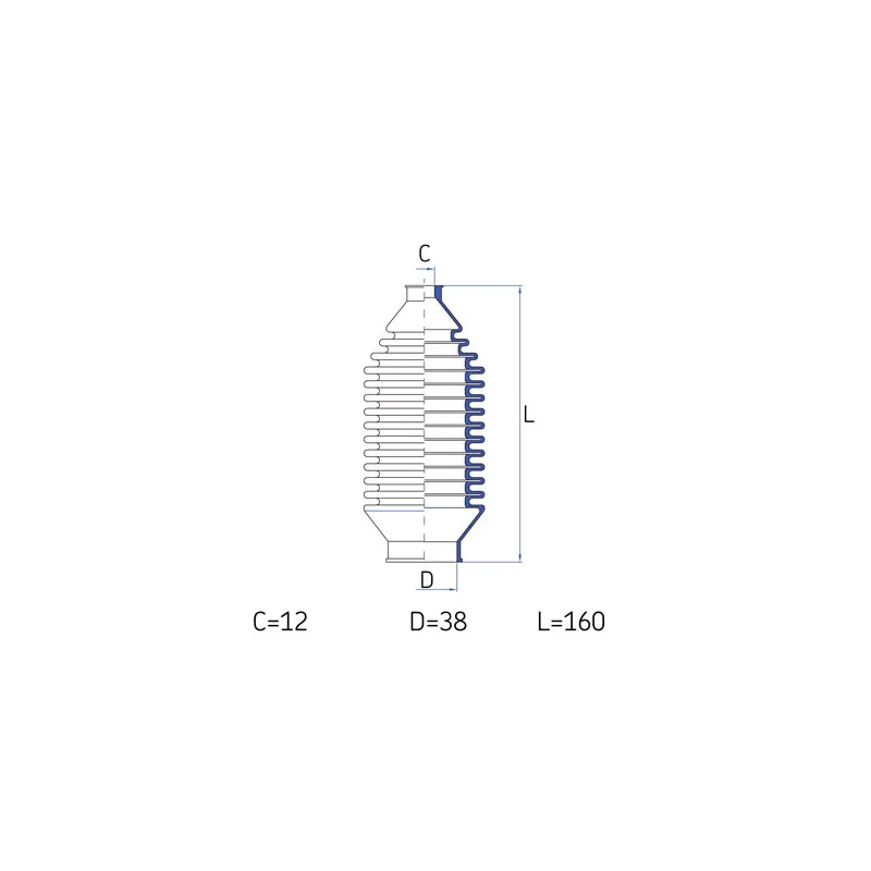 Joint-soufflet, direction SKF VKJP 2167