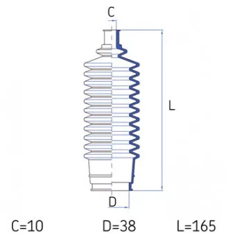Joint-soufflet, direction SKF VKJP 2170