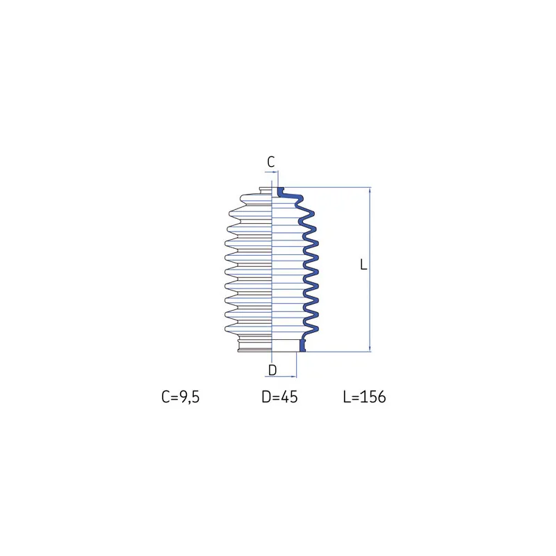 Joint-soufflet, direction SKF VKJP 2172