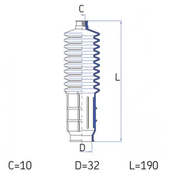 Joint-soufflet, direction SKF VKJP 2176