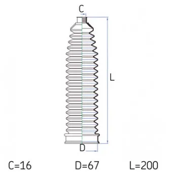 Joint-soufflet, direction SKF VKJP 2182