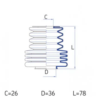 Joint-soufflet, direction SKF VKJP 2189