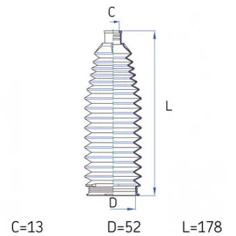 Joint-soufflet, direction SKF VKJP 2195