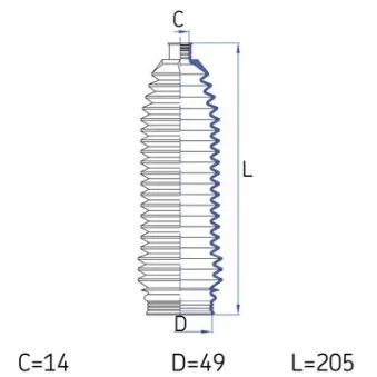 Joint-soufflet, direction SKF VKJP 2196
