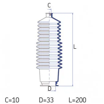 Joint-soufflet, direction SKF VKJP 2203