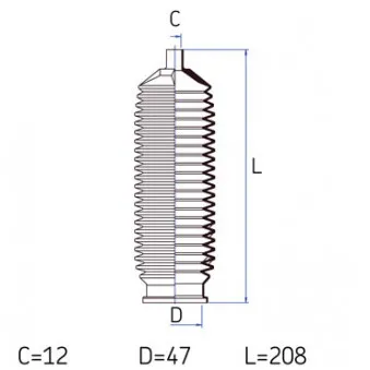 Joint-soufflet, direction SKF VKJP 2212