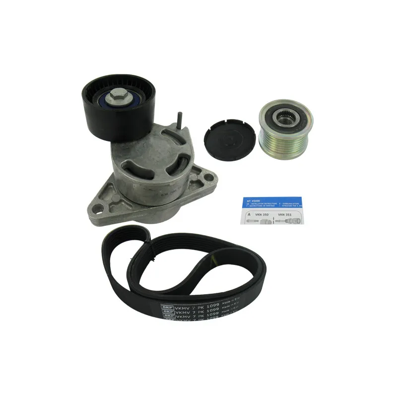 Jeu de courroies trapézoïdales à nervures SKF VKMAF 36076