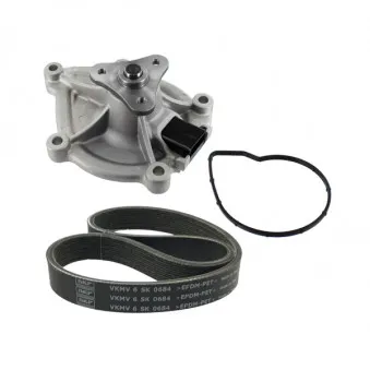 Pompe à eau+Jeu de courroie trapézoïdale à nervures SKF