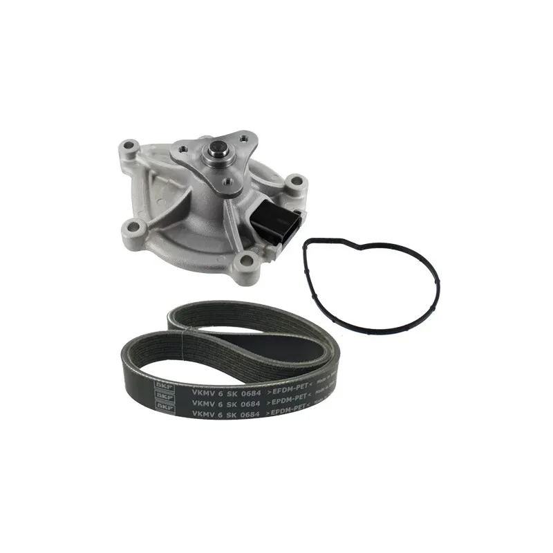 Pompe à eau+Jeu de courroie trapézoïdale à nervures SKF VKMC 33843