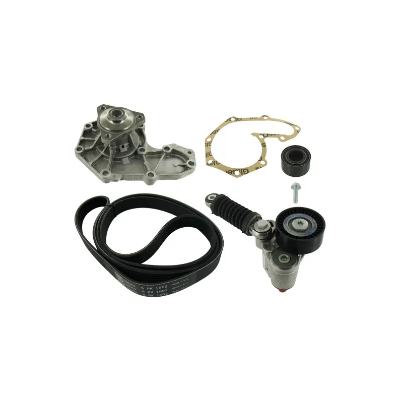 Pompe à eau+Jeu de courroie trapézoïdale à nervures SKF VKMC 36070