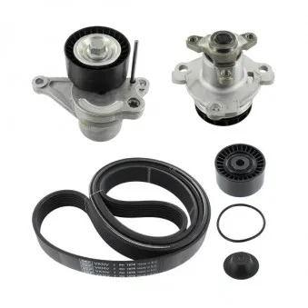 Pompe à eau+Jeu de courroie trapézoïdale à nervures SKF VKMC 36086-1