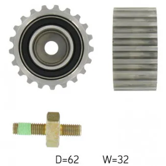 Poulie renvoi/transmission, courroie de distribution SKF