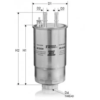 Filtre à carburant TEKNÖR SF 6047