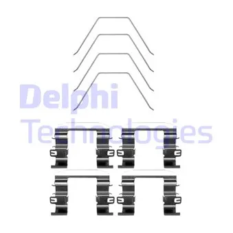 Kit d'accessoires, plaquette de frein à disque DELPHI LX0669
