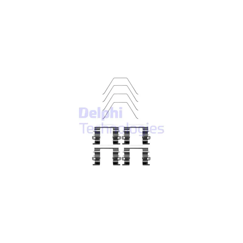 Kit d'accessoires, plaquette de frein à disque DELPHI LX0669
