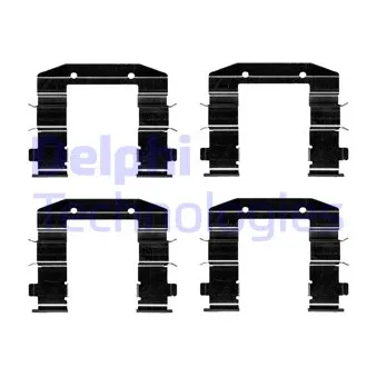 Kit d'accessoires, plaquette de frein à disque DELPHI LX0688