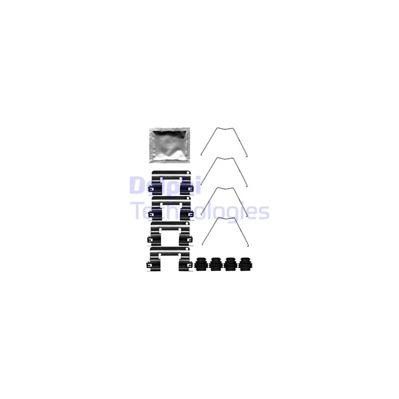 Kit d'accessoires, plaquette de frein à disque DELPHI LX0713