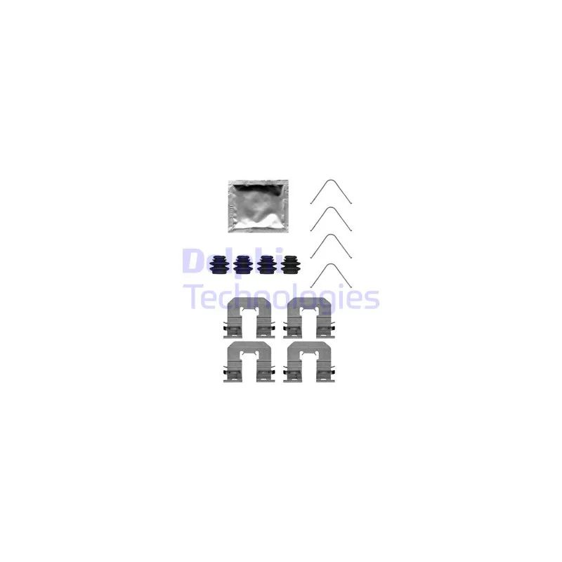 Kit d'accessoires, plaquette de frein à disque DELPHI LX0716