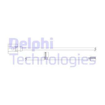 Contact d'avertissement, usure des plaquettes de frein DELPHI LZ0301