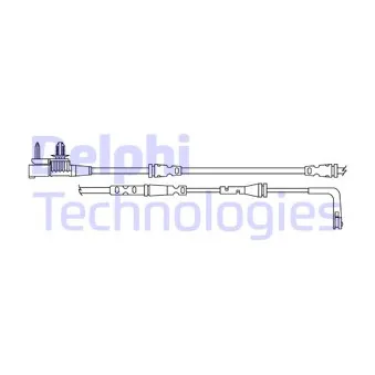 Contact d'avertissement, usure des plaquettes de frein DELPHI LZ0313