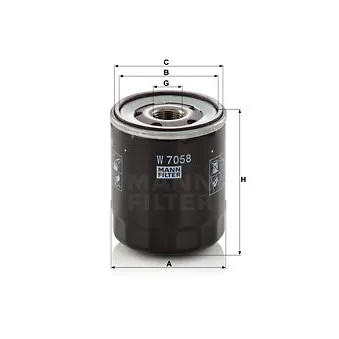 Filtre à huile MANN-FILTER W 7058