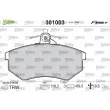 Jeu de 4 plaquettes de frein avant VALEO 301003 - Visuel 1