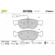 Jeu de 4 plaquettes de frein avant VALEO 301006 - Visuel 1