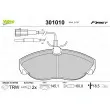 Jeu de 4 plaquettes de frein avant VALEO 301010 - Visuel 1