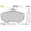 Jeu de 4 plaquettes de frein avant VALEO 301016 - Visuel 1