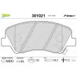 Jeu de 4 plaquettes de frein avant VALEO 301021 - Visuel 1