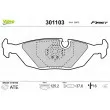 Jeu de 4 plaquettes de frein arrière VALEO 301103 - Visuel 1