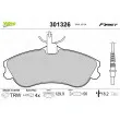 Jeu de 4 plaquettes de frein avant VALEO 301326 - Visuel 1