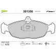 Jeu de 4 plaquettes de frein arrière VALEO 301356 - Visuel 1
