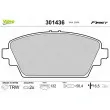 Jeu de 4 plaquettes de frein avant VALEO 301436 - Visuel 1