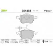 Jeu de 4 plaquettes de frein avant VALEO 301483 - Visuel 1