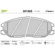 Jeu de 4 plaquettes de frein avant VALEO 301505 - Visuel 1