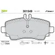 Jeu de 4 plaquettes de frein avant VALEO 301549 - Visuel 1