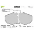 Jeu de 4 plaquettes de frein avant VALEO 301568 - Visuel 1