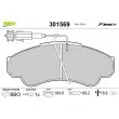 Jeu de 4 plaquettes de frein avant VALEO 301569 - Visuel 1