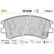 Jeu de 4 plaquettes de frein avant VALEO 301648 - Visuel 1