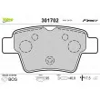 Jeu de 4 plaquettes de frein arrière VALEO 301702 - Visuel 1