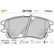 Jeu de 4 plaquettes de frein avant VALEO 301708 - Visuel 1