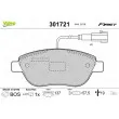 Jeu de 4 plaquettes de frein avant VALEO 301721 - Visuel 1