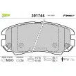 Jeu de 4 plaquettes de frein avant VALEO 301744 - Visuel 1